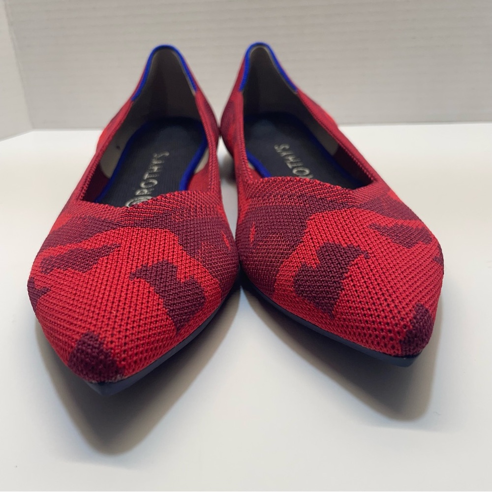 Rothy’s‎ Red Camo Flats The Point Retired Slip On Ballet Women Size 9.5 - Picture 6 of 10